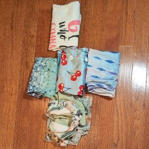 Girl's Size 130 Clothing Bundle T-shirt Pajama Top Long Sleeve Leotard Swim Suit